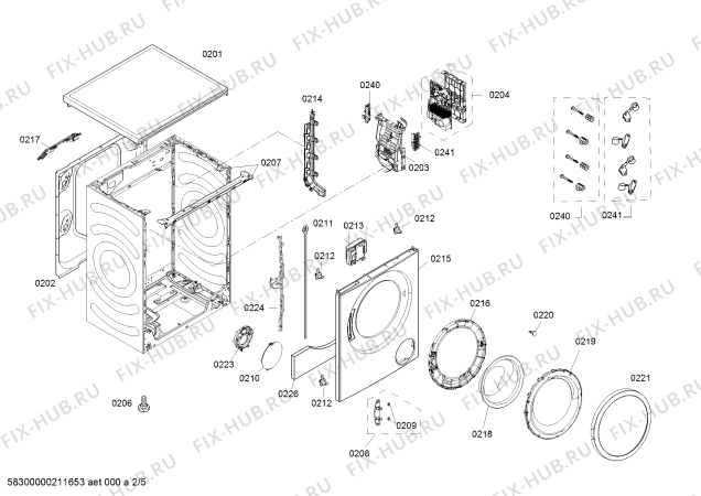 Схема №4 WLK24269IN Serie | 4 с изображением Панель управления для стиралки Bosch 11028255